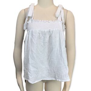 Cupcakes And Cashmere Ruched Tie Strap Boho Top